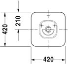 Duravit Bacino Pultra ültethető szögletes mosdókagyló 420 mm