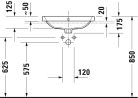 Duravit No.1 Beépíthető mosdókagyló 545 mm