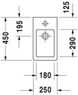 Duravit Vero Kézmosó 450x250 mm