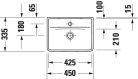 Duravit D-Neo Kézmosó csaplyukpad nélkül 450 x 335 mm