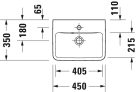 Duravit No.1 bútorral aláépíthető mosdókagyló 450 mm