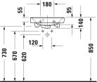 Duravit No.1 bútorral aláépíthető mosdókagyló 450 mm