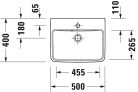 Duravit No.1 bútorral aláépíthető mosdókagyló 500 mm