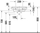 Duravit No.1 bútorral aláépíthető mosdókagyló 500 mm