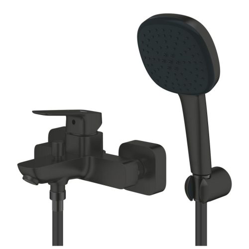 Grohe Cubeo kádcsaptelep zuhanyszettel Matt fekete