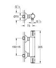 Grohe Grohtherm 800 termosztátos zuhanycsaptelep Matt fekete