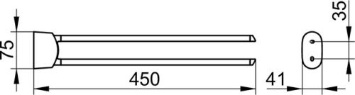 Keuco Elegance Lengő törölközőtartó  chrome