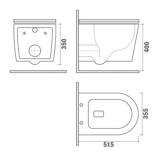 Strohm Teka Nexos Perem nélküli Fali WC szett