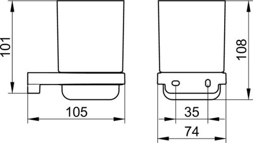 Keuco Moll Fogkefe tartó pohár szett chrome