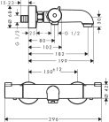 Hansgrohe Ecostat 1001 CL Termosztátos kádcsaptelep króm 