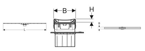 Geberit CleanLine 80 Zuhanyfolyóka pezsgőszínű 30-90 cm 154.440.39.1