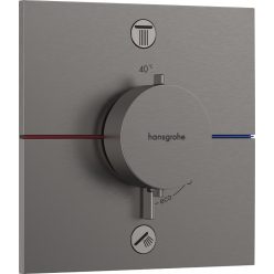   Hansgrohe ShowerSelect Comfort E Falsík alatti termosztát 2 funkciós Szálcsiszolt Fekete 