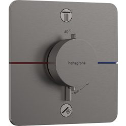   Hansgrohe ShowerSelect Comfort Q Falsík alatti termosztát 2 funkciós Szálcsiszolt Fekete 