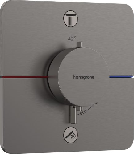 Hansgrohe ShowerSelect Comfort Q Falsík alatti termosztát 2 funkciós Szálcsiszolt Fekete 