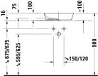 Duravit Cape Cod Pultra ültethető mosdókagyló Kerek 430 mm