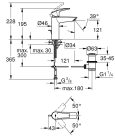 Grohe Eurosmart egykaros mosdócsaptelep M leeresztővel Matt fekete