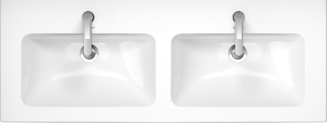 Duravit ME by Starck Bútorral aláépíthető dupla mosdókagyló 1300 mm