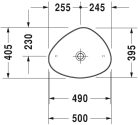 Duravit Cape Cod Pultra ültethető mosdókagyló 500 mm