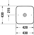 Duravit Cape Cod Pultra ültethető mosdókagyló Négyzet 430 mm