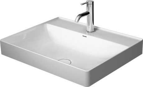 Duravit DuraSquare Pultra ültethető mosdókagyló szögletes 600mm