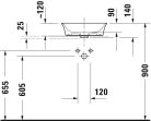 Duravit White Tulip Pultra ültethető mosdókagyló 430 mm