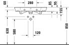 Duravit White Tulip Bútorral aláépíthető mosdókagyló 750 mm