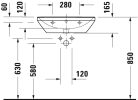 Duravit D-Neo Fali mosdókagyló 600 mm