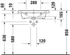 Duravit D-Neo Bútorral aláépíthető mosdókagyló 600 mm