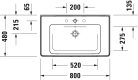 Duravit D-Neo Bútorral aláépíthető mosdókagyló 800 mm