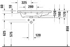 Duravit D-Neo Bútorral aláépíthető mosdókagyló asszimetrikus (balos) 800 mm