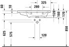 Duravit D-Neo Bútorral aláépíthető mosdókagyló asszimetrikus (jobbos) 800 mm