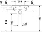 Duravit No.1 bútorral aláépíthető mosdókagyló 550 mm