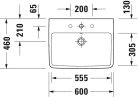 Duravit No.1 bútorral aláépíthető mosdókagyló 600 mm