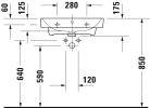 Duravit No.1 bútorral aláépíthető mosdókagyló 600 mm