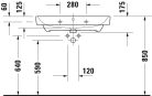 Duravit No.1 bútorral aláépíthető mosdókagyló 800 mm