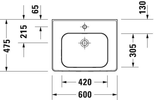 Duravit Soleil by Starck fali mosdókagyló 600 mm