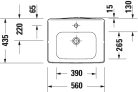 Duravit Soleil by Starck Pultra ültethető mosdókagyló 560 mm