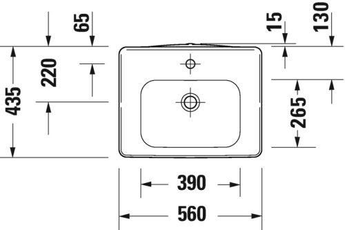 Duravit Soleil by Starck Pultra ültethető mosdókagyló 560 mm