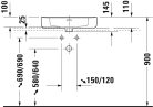 Duravit Soleil by Starck Pultra ültethető mosdókagyló 560 mm