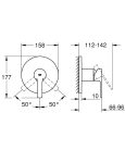 Grohe Lineare Falsík alatti Egykaros zuhanycsaptelep 1 utas SuperSteel