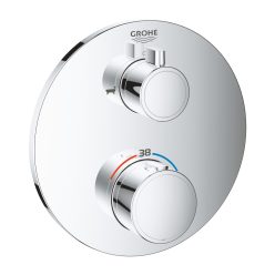   Grohe Grohtherm Falsík alatti termosztátos kádcsaptelep 2 utas kerek Króm