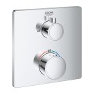 Grohe Grohtherm Falsík alatti termosztátos kádcsaptelep 2 utas szögletes Króm