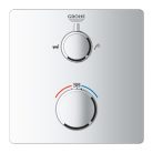 Grohe Grohtherm Falsík alatti termosztátos kádcsaptelep 2 utas szögletes Króm