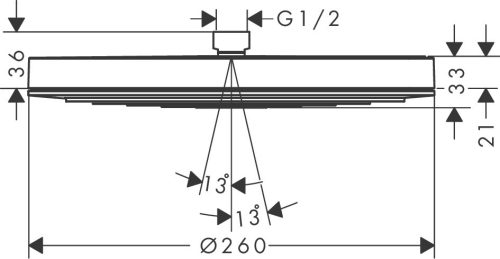 Hansgrohe Pulsify S Fejzuhany 260 1 jet króm 