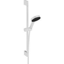   Hansgrohe Pulsify Select S Zuhanyszett Zuhanyfejjel 105, 3 jet Relaxation, 650 mm,  Zuhanyrúddal Zuhanyfejjel matt fehér