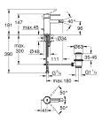 Grohe Essence Egykaros bidécsaptelep S lefolyógarnitúrával króm