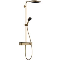   Hansgrohe Pulsify S Showerpipe 260 1 jet és ShowerTablet Select 400 Szálcsiszolt Bronz 