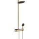 Hansgrohe Pulsify S Showerpipe 260 2 jet és ShowerTablet Select 400 Szálcsiszolt Bronz 