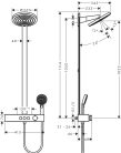 Hansgrohe Pulsify Zuhanyrendszer 260, 2 jet, és ShowerTablet Select 400 matt fekete