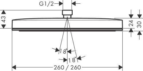 Hansgrohe Pulsify E Fejzuhany 1jet króm 